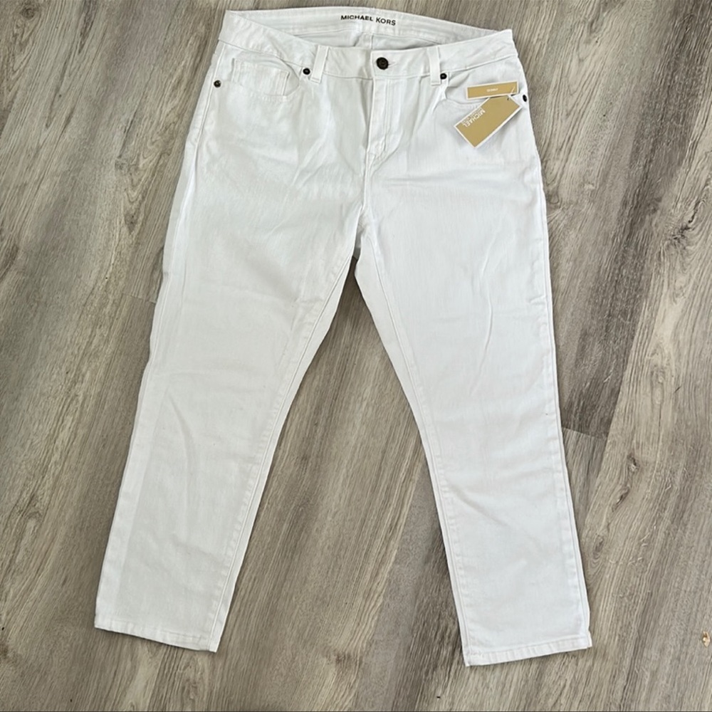 Michael Kors white skinny jeans